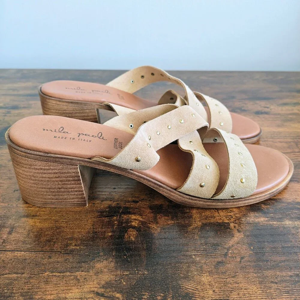 MILA PAOLI Studded Leather Sandals - Picture 4 of 10